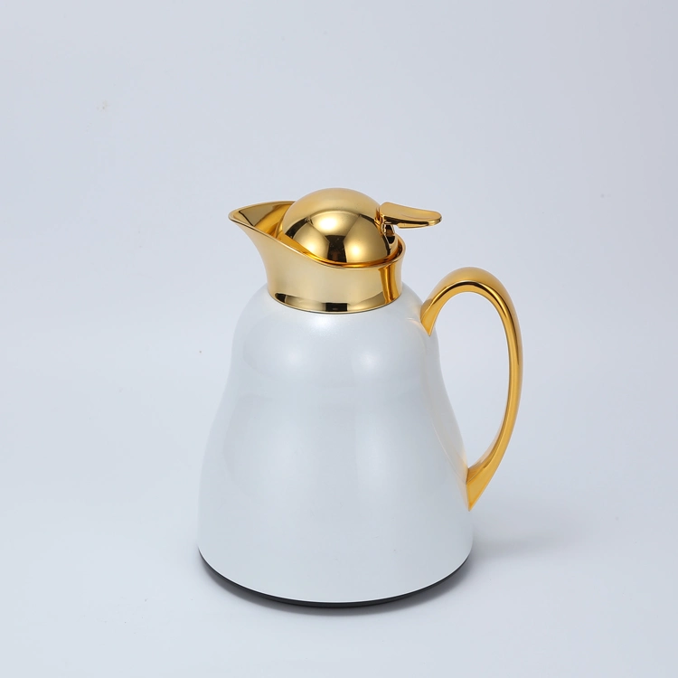 Glass Inside Arabic Style Vacuum Flask Carafe Double Wall Coffee Pot Stainless Steel Coffee Jug Tea Flask Custom Tea Pot