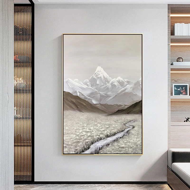 Mountain Scenery Hua Hand-Painted Oil Painting Custom Oil Painting for Sale