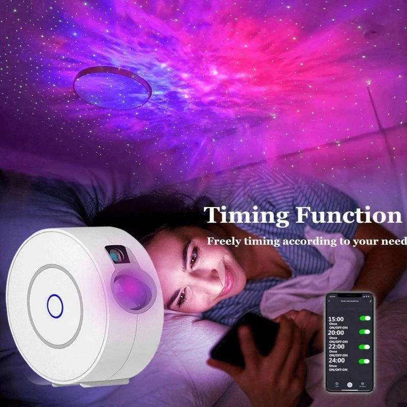 WiFi Tuya Smart APP Voice Control Star projetor LED colorido Luz ambiente Home a trabalhar com a Alexa Google Home