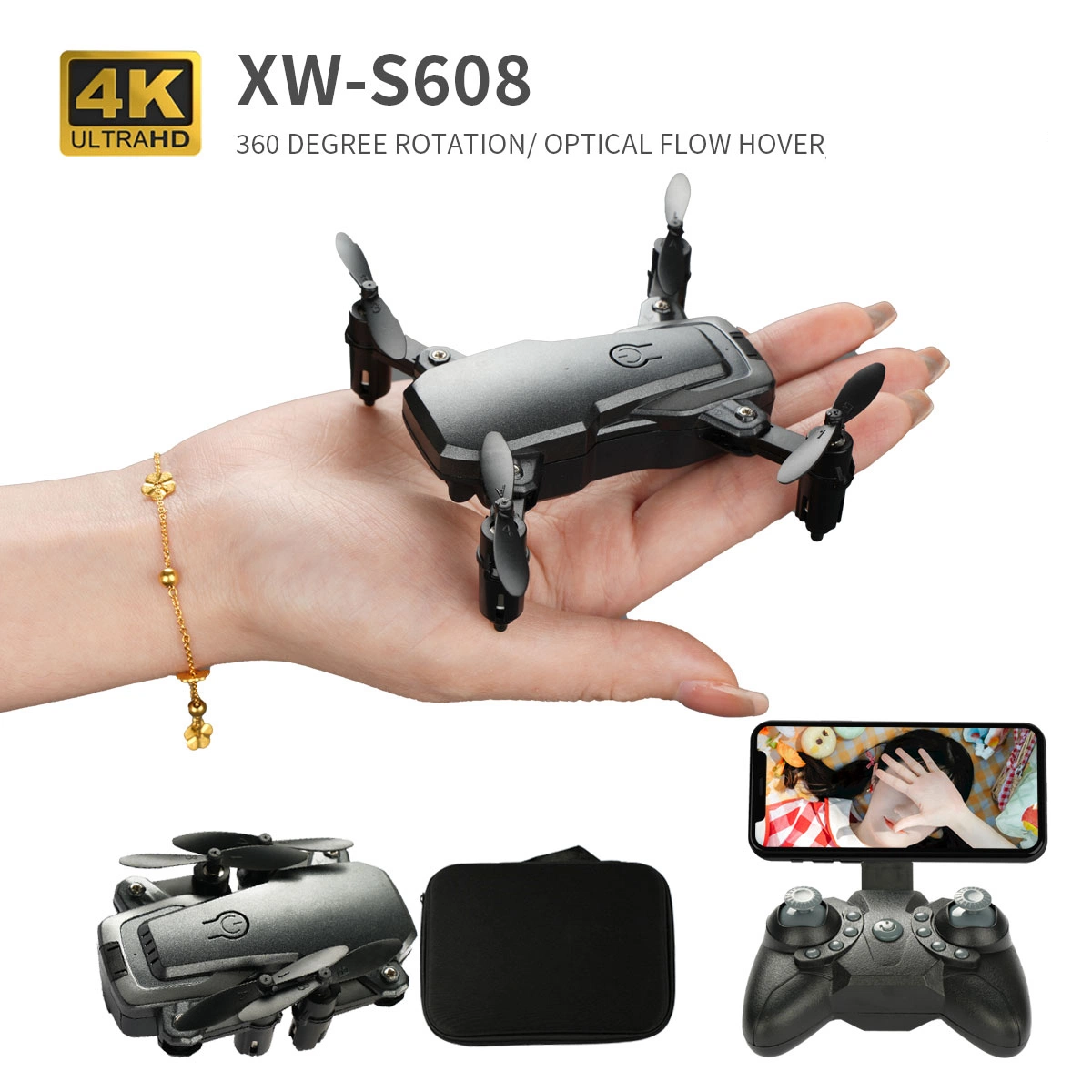 480p Cámara plegable Wi-Fi batería doble RC Drone Toys Mini El dron