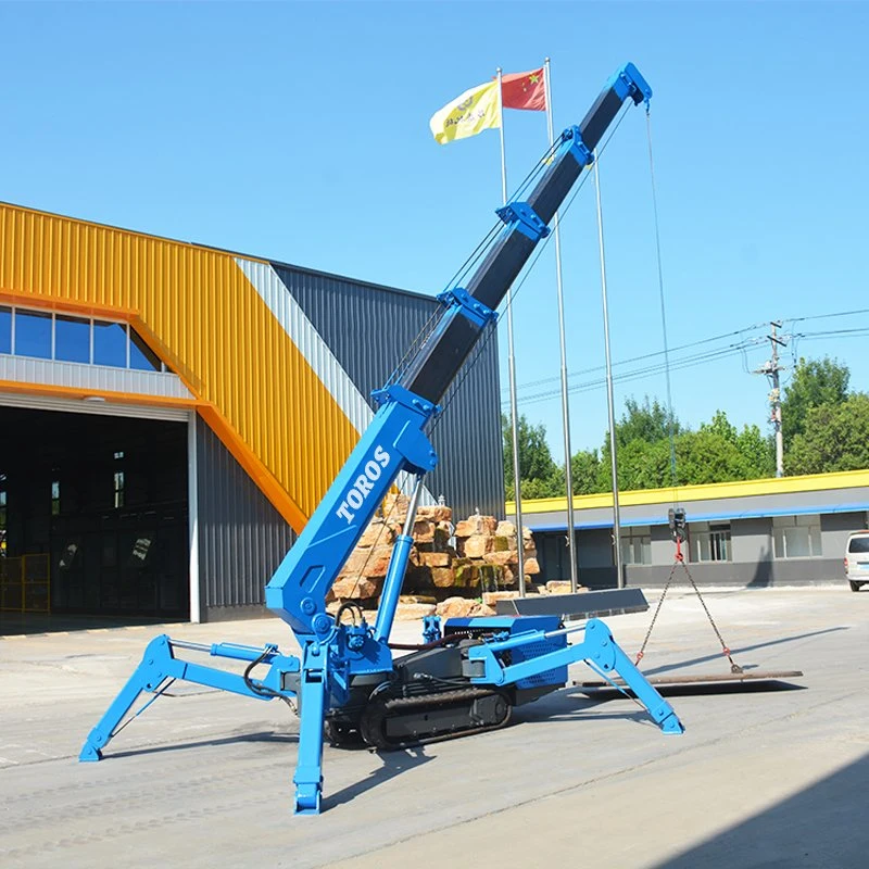 Fabricant chinois Mini Crane machine à vendre Mini Crane Telescopic Prix de la grue Spider sur chenilles