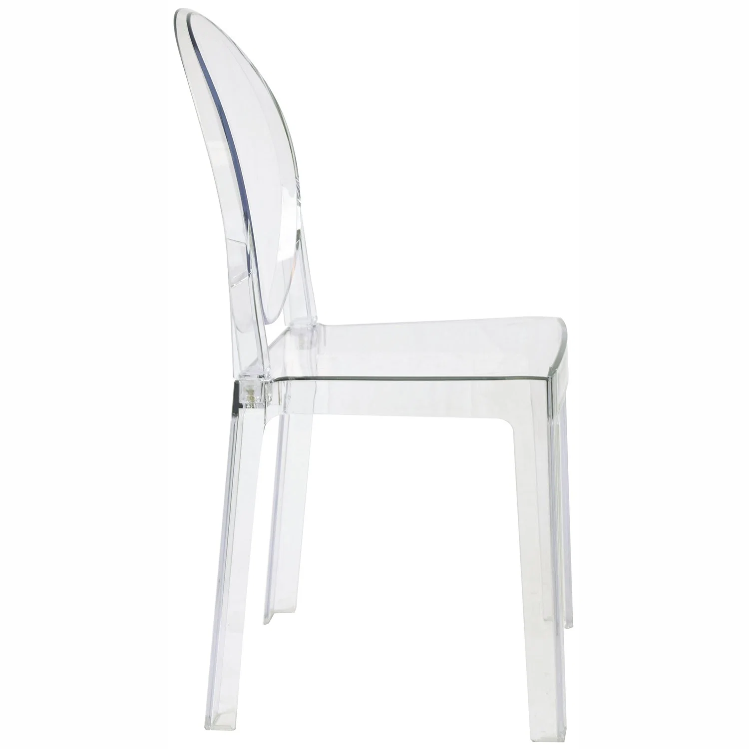 Clear Large Size Modern Ghost Side Chair Dining Room Chair