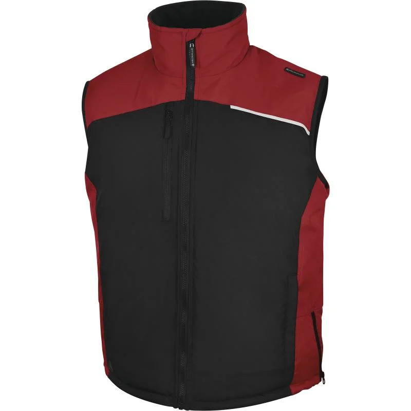 Winter Quilted Padded OEM Construction Work Vest Men Body Warmer Vest Waistcoat Workwear