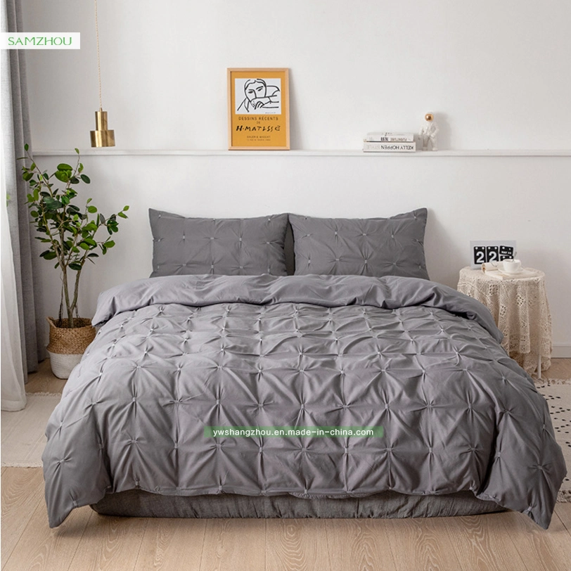 Plain Embossed Plaid Bedding Set Bedding Sheet and Duvet Cover