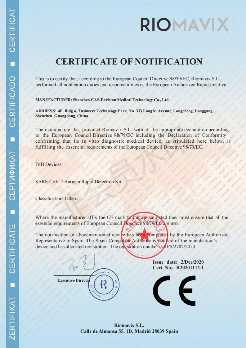 Antigen Rapid Testing Kit Detection Kit with Nasal/Oral/Saliva Swab Diagnostic Kit with High Sensitivity Accuracy with CE ISO13485 ISO9001