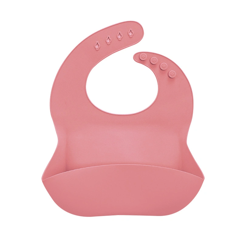 Customizable Silicone Baby Bib Adjustable Sizes to Fit All Infant Custom Waterproof Soft Foldable and Portable Neck Bib