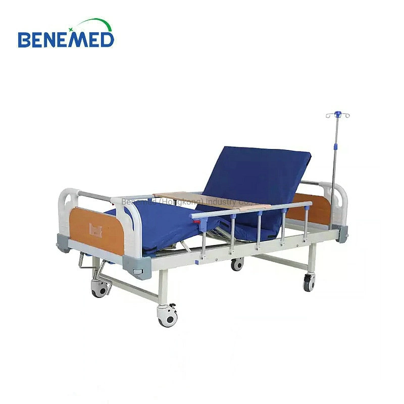 أثاث طبي قابل للضبط طي المعادن 2 ذراع التدوير 2 دليل الوظيفة سرير طبي في مستشفى تمريض المريض