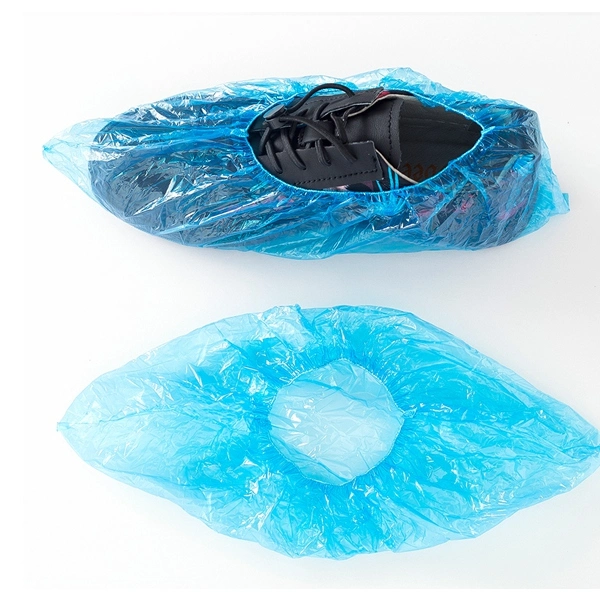 Machine Made Diposable PE Palstic and Elastic Round Water Proof Shoe Cover