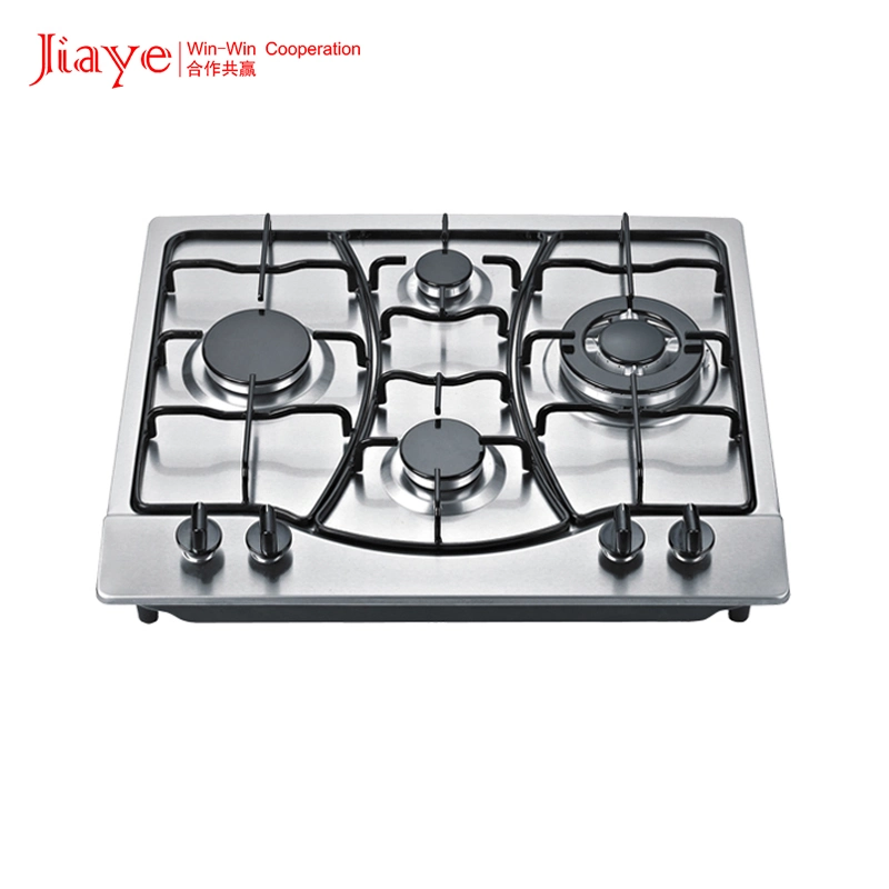 Jiaye Hot Sale construit en 4 brûleurs cuisinière à gaz avec dispositif de flamme