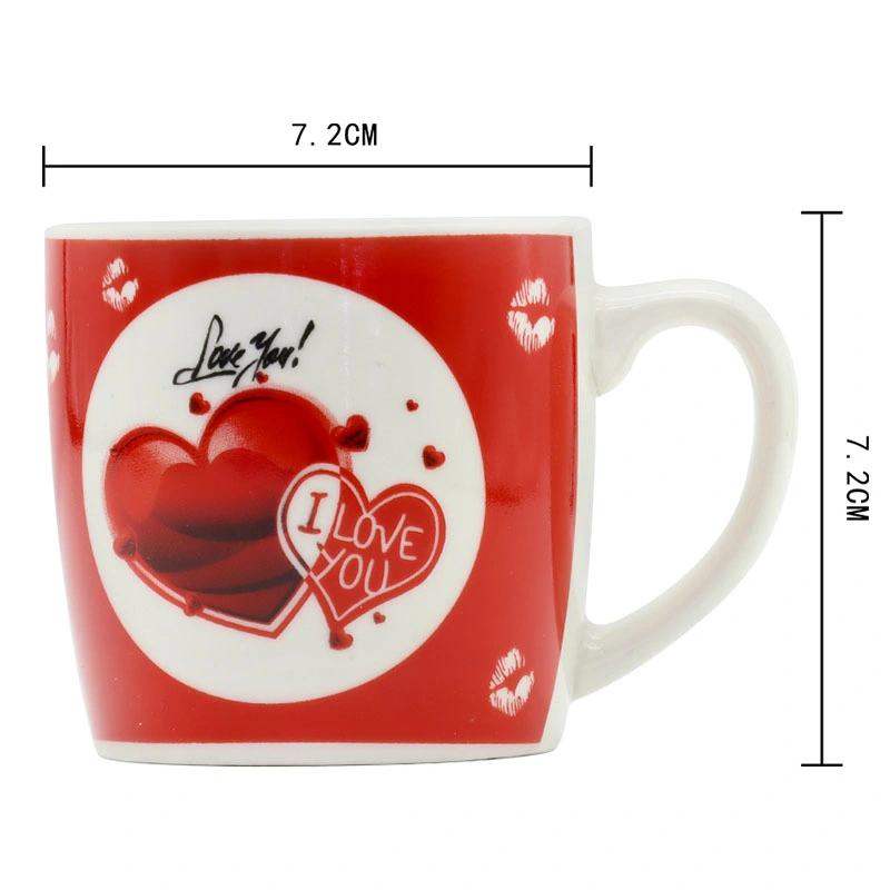 Customized Design Ceramic Coffee Cups Porcelain Valentine Mug