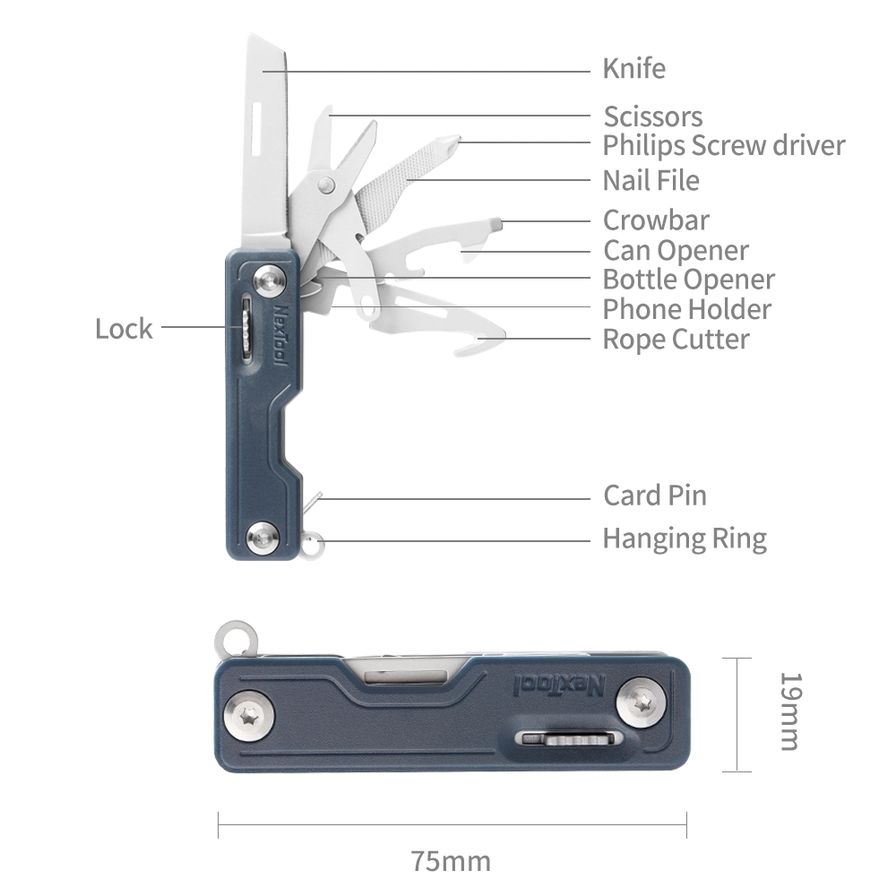 Nextool Full Locking Hand Tool Folding Pocket Knife with Screwdriver