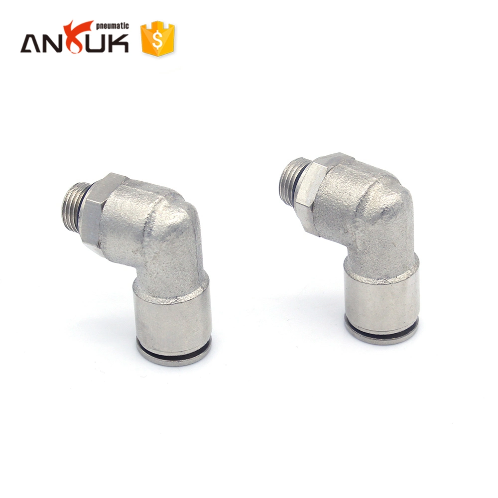 Male Nickel Plated Air Coupler Tube Connector Pneumatic Parts