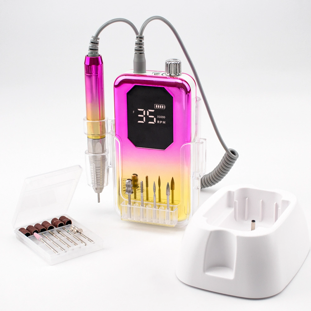 Manicure Pedicure Set Wireless Gradient Thumb Portable Noiseless Vibration 85W Nail Drill