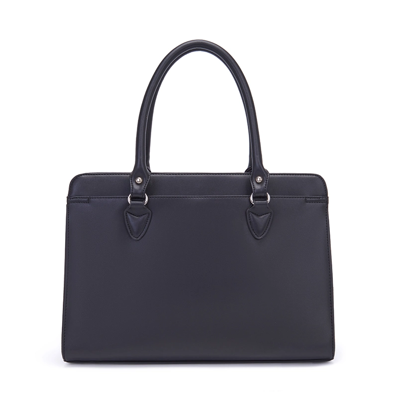 Waterproof Document Handbag Laptop Briefcase Leather Satchel Men&prime; S Office Business Bag Large-Capacity Horizontal Laptop Bag
