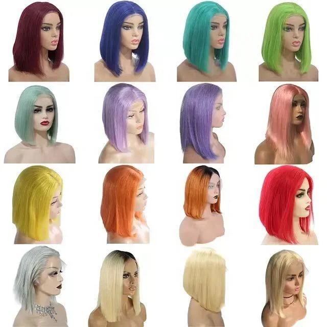 13X4 Lace Colorfulcos Front Bobo Color Wig Human Hair