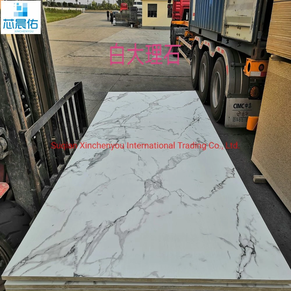 High Quality White Stone Color Melamine Plywood for Furniture Kitchen