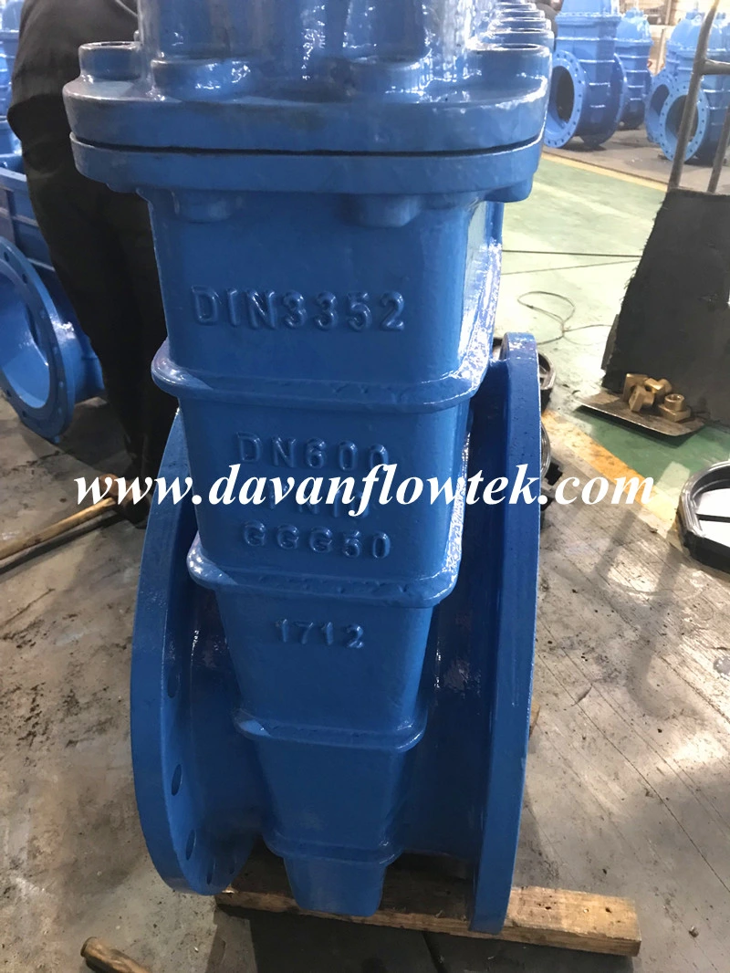 Ggg50 Ductile Cast Iron Flanged Non Rising Stem Brass Seat Water Gate Valve