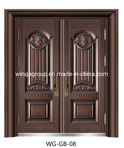 Lighter Luxury Exterior Security Metal Steel Alloy Copper Door W-St-11