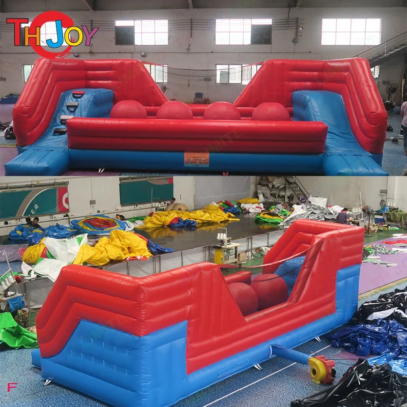 8x3m Inflatable Wipeout Jump Big Baller obstacle Sport jeu Wipe Jeux de saut