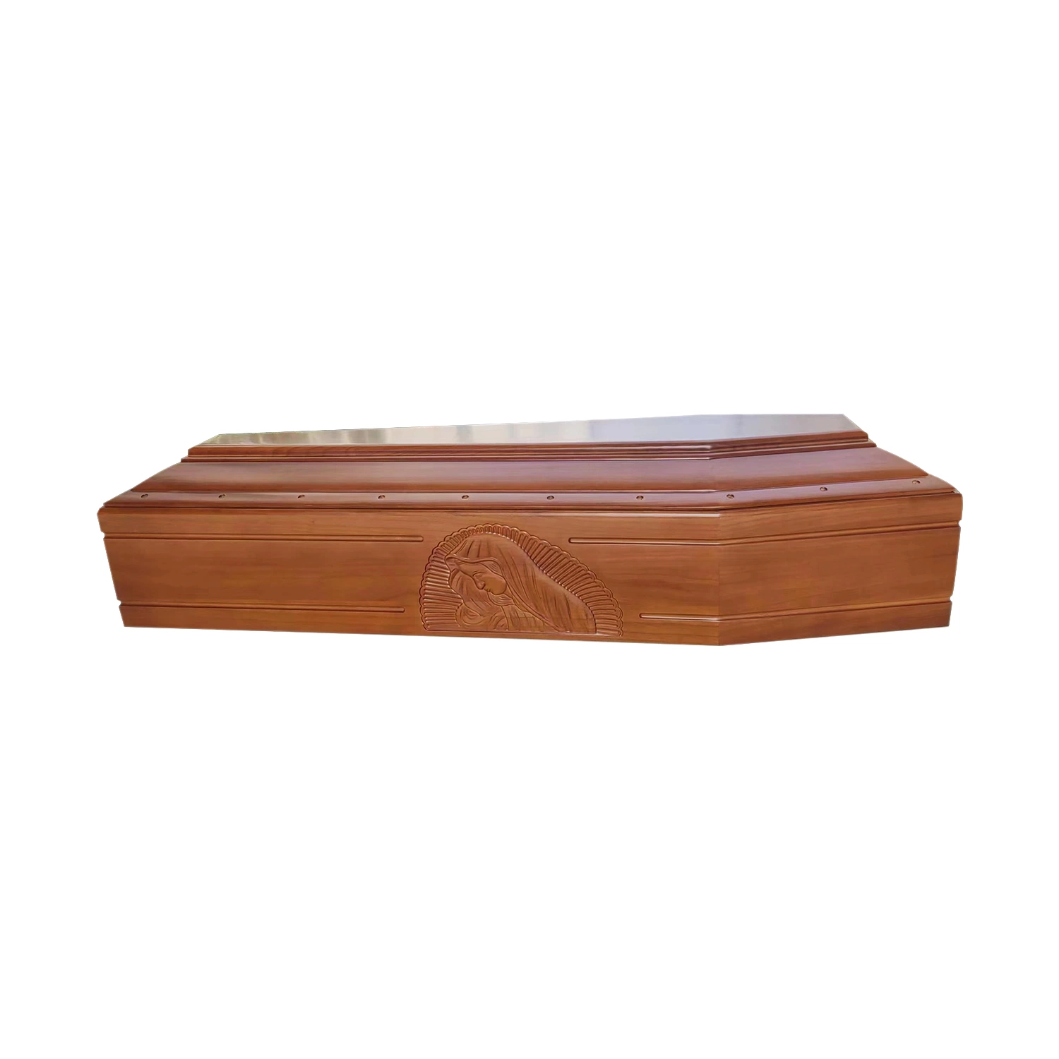 Italian Style Oak Wood Coffin Funeral Solid Wood Burial Box Cremation Coffin