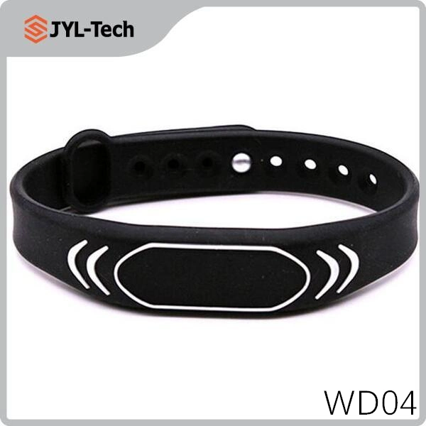 13.56MHz Smart RFID NFC Silicone Wristband for Club Gym Fitness