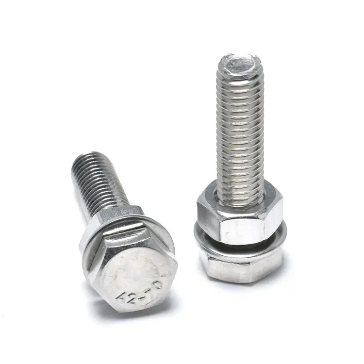 Precio de fábrica 304/ 304L/ 316/ 316L tornillo hexagonal de acero inoxidable Tuerca y arandela