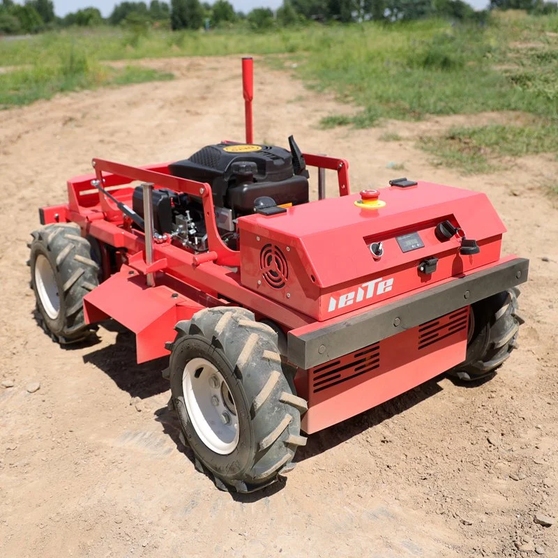 Máquina de corte de relva todo-o-terreno com aprovação CE de alta qualidade Roçadora Agricultura controlo remoto elétrico robô de IA multifuncional com controlo remoto Corta-relva baixo Pric