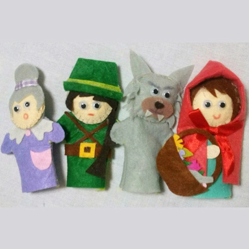 New Hot Sale Finger Puppet Toy Little Red Riding Hood/Wolf Design Finger Puppet