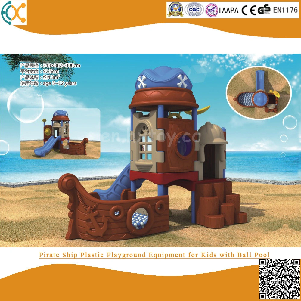 Pirate Ship Design Children Outdoor Plastic Playground Equipment