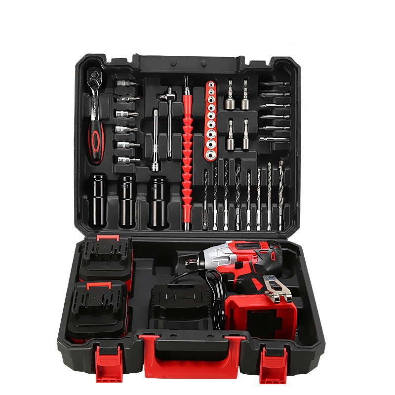 Portable Impact Power Wrench Cordless Wrenches Heavy Duty Electric Wrenches Set 1/2 Inch Brushless Hi Torque Battery