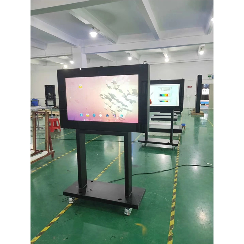 Pantalla publicitaria Soporte portátil de suelo LCD 55inch señalización digital exterior Visualización de anuncios