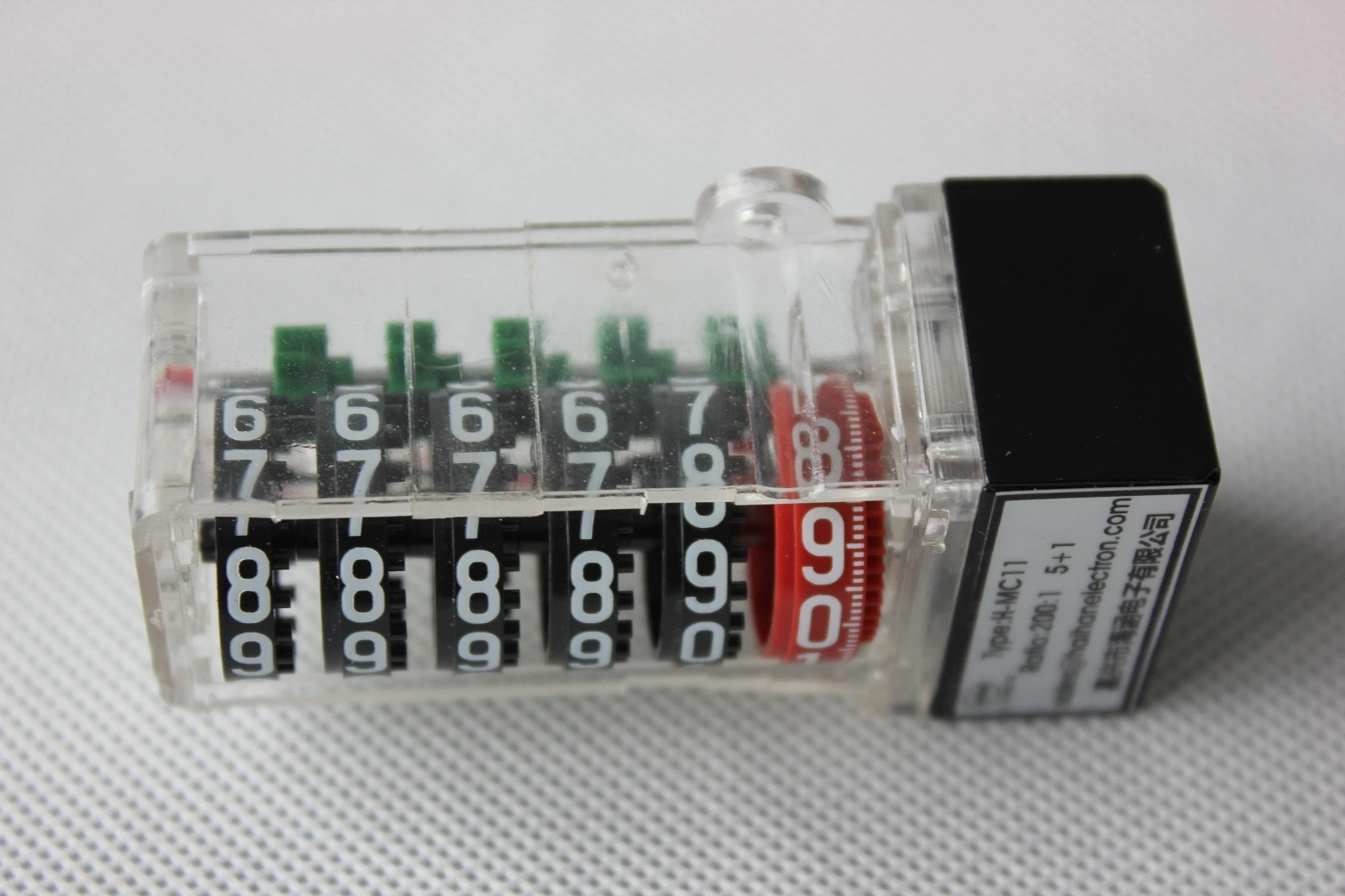 Mechanischer Zähler mit 200:1 für transparent