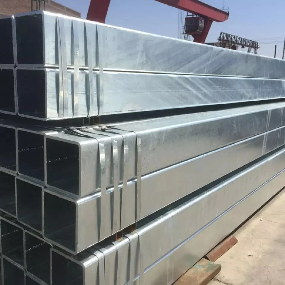 Export Construction Material Galvanized Square Tube Rectangular Pipe Best Price Rectangular Galvanized Tube