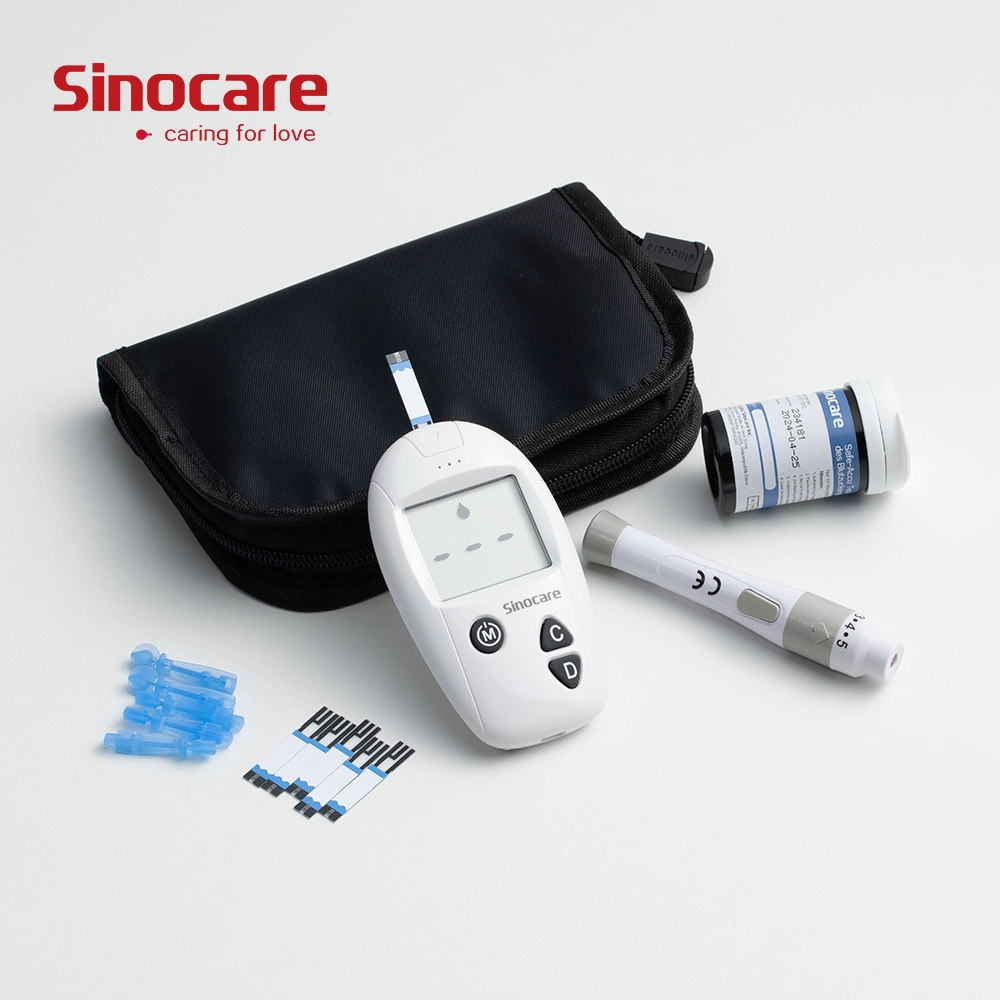 Sinocare Diabetes Meter Blutzucker-Monitoring-Kit für 10 STÜCK Teststreifen