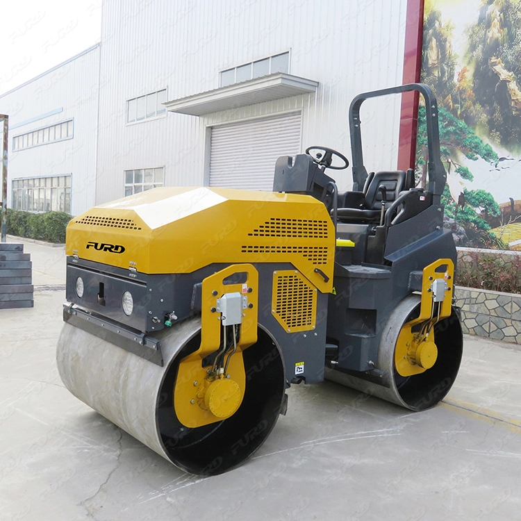 Double Drum 4ton Hydraulic Vibrating Small Ride on Asphalt Road Roller