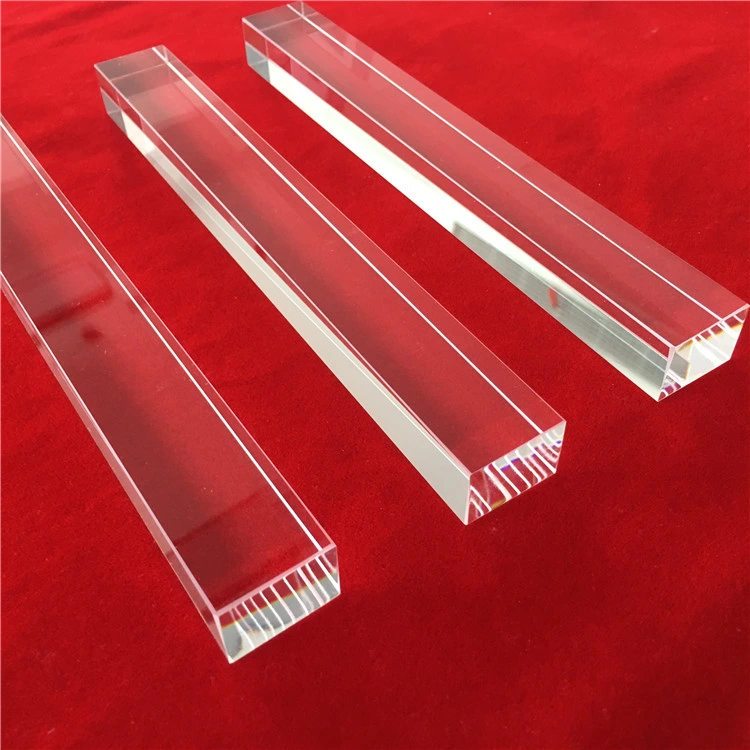 High Corrosion Resistance and Tansmission Transparent Quartz Customized Square Bar Fused Silica Glass Rod