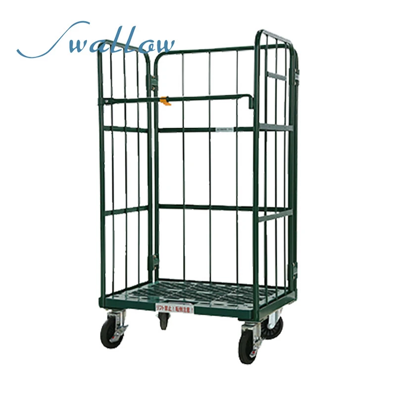 Trague jaula antivuelco plegable Trolley con Base de plástico de tamaño personalizado