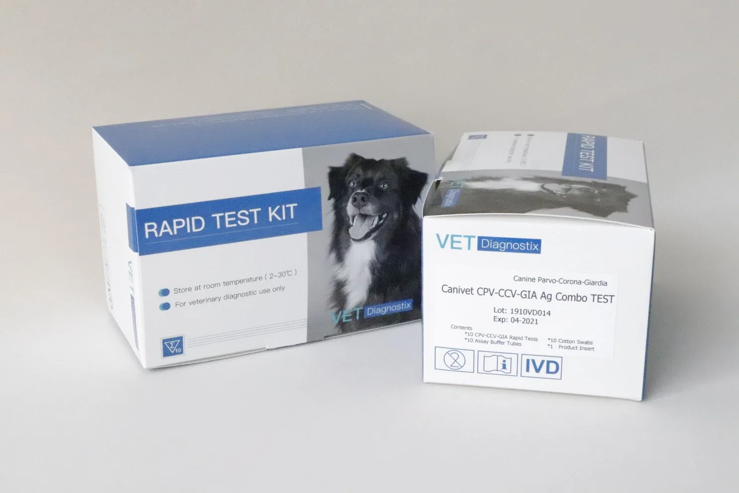 Virus du Parvo canin virus du coron Giardia lamblia Antigen Test combiné Kit