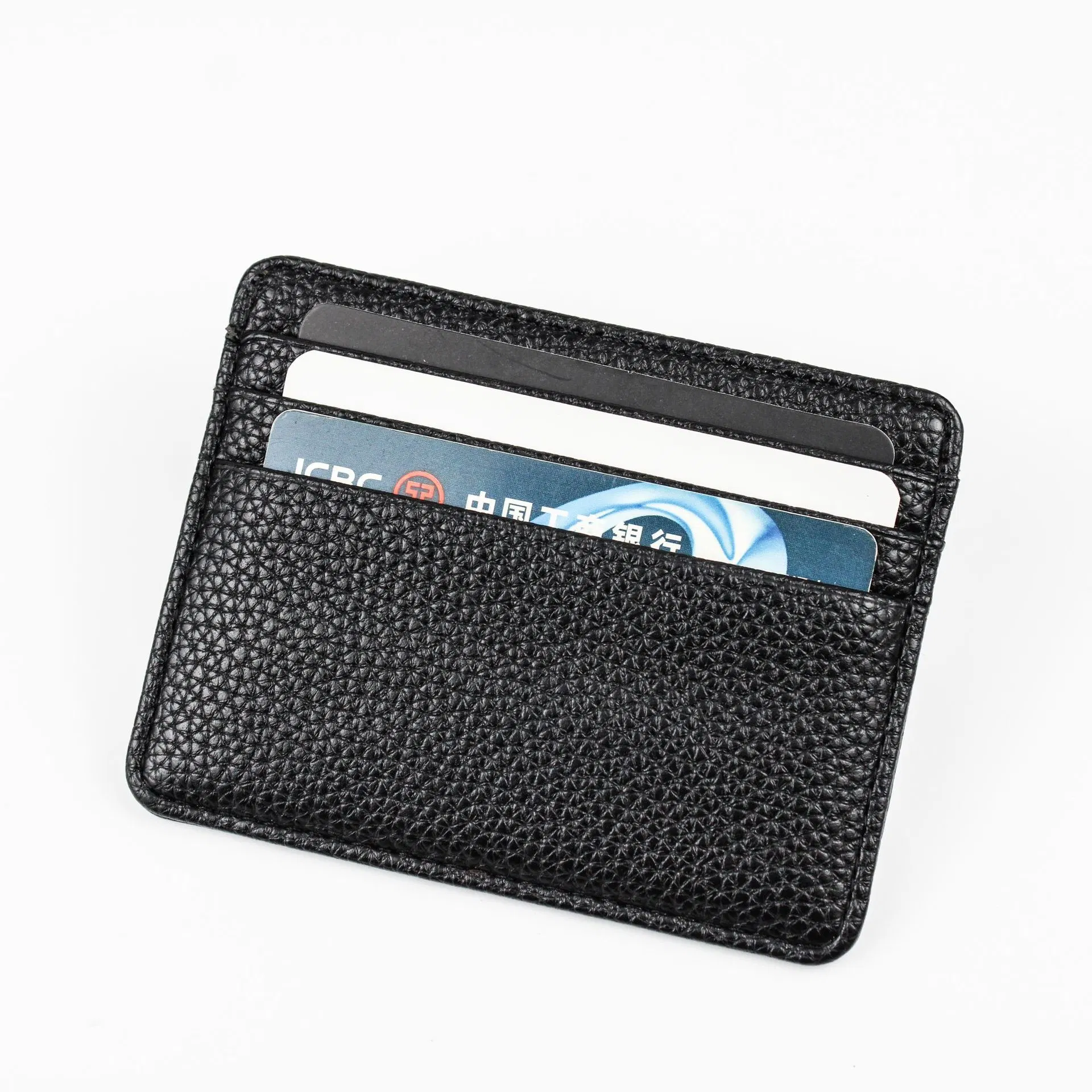 Custom Saffiano Leather Card Holder Slim Credit Card Holder Wallet