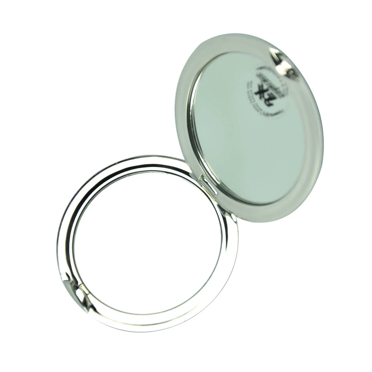 O metal forma redonda com espelho de cosmética Pocket Mirror Compacto