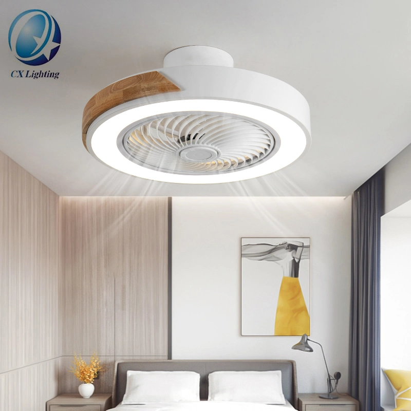 Trust OEM 3-Color Change Home Ceiling Light Modern Circle 22 Inch Remote APP Control LED Ceiling Fan with Light