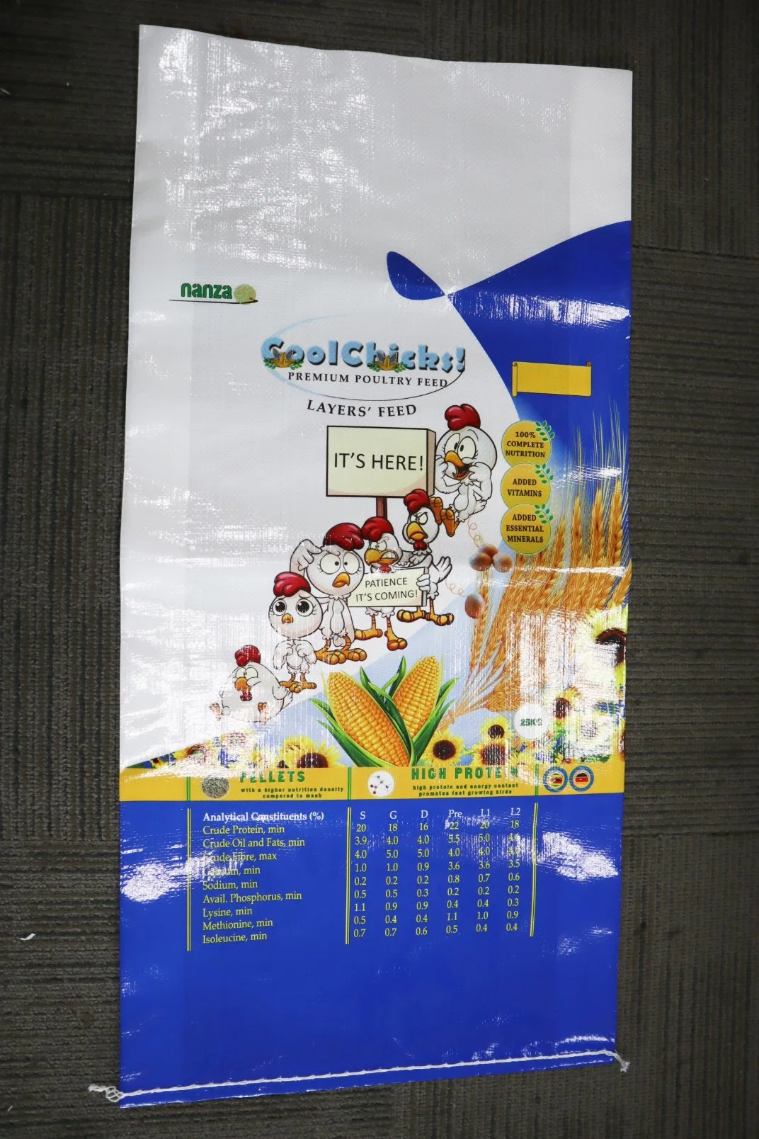 Low Price 25kg 50kg BOPP Woven Fertilizer Chicken Animal Fish Feed Agriculture Grain Corn Maize Packing Bag