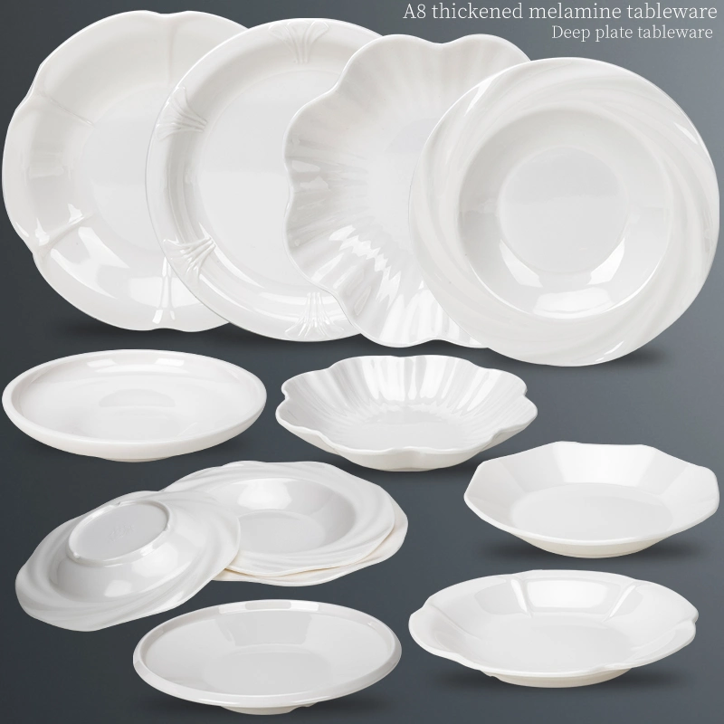 Food Grade Creative Whirlwind Pasta Plate for Restaurants and Hotels Tableware White Dinner Plate Western Steak Dishes Plates