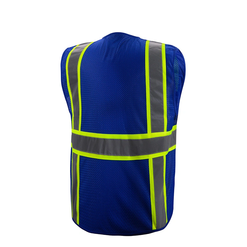 Safety Vest Garment 100% Polyester Reflective Vest Custom Printed Logo for Construction and Garden Building