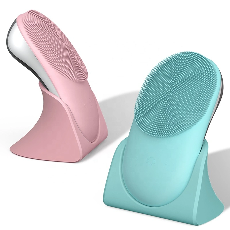 Private Label Custom Packaging Electric Face Massage Sonic Silicone Facial Cleansing Brush Rechargeable