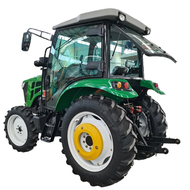 La agricultura de la rueda de la granja de Maquinaria Agrícola Tractor compacto multiusos 70Cv 4WD con cabina