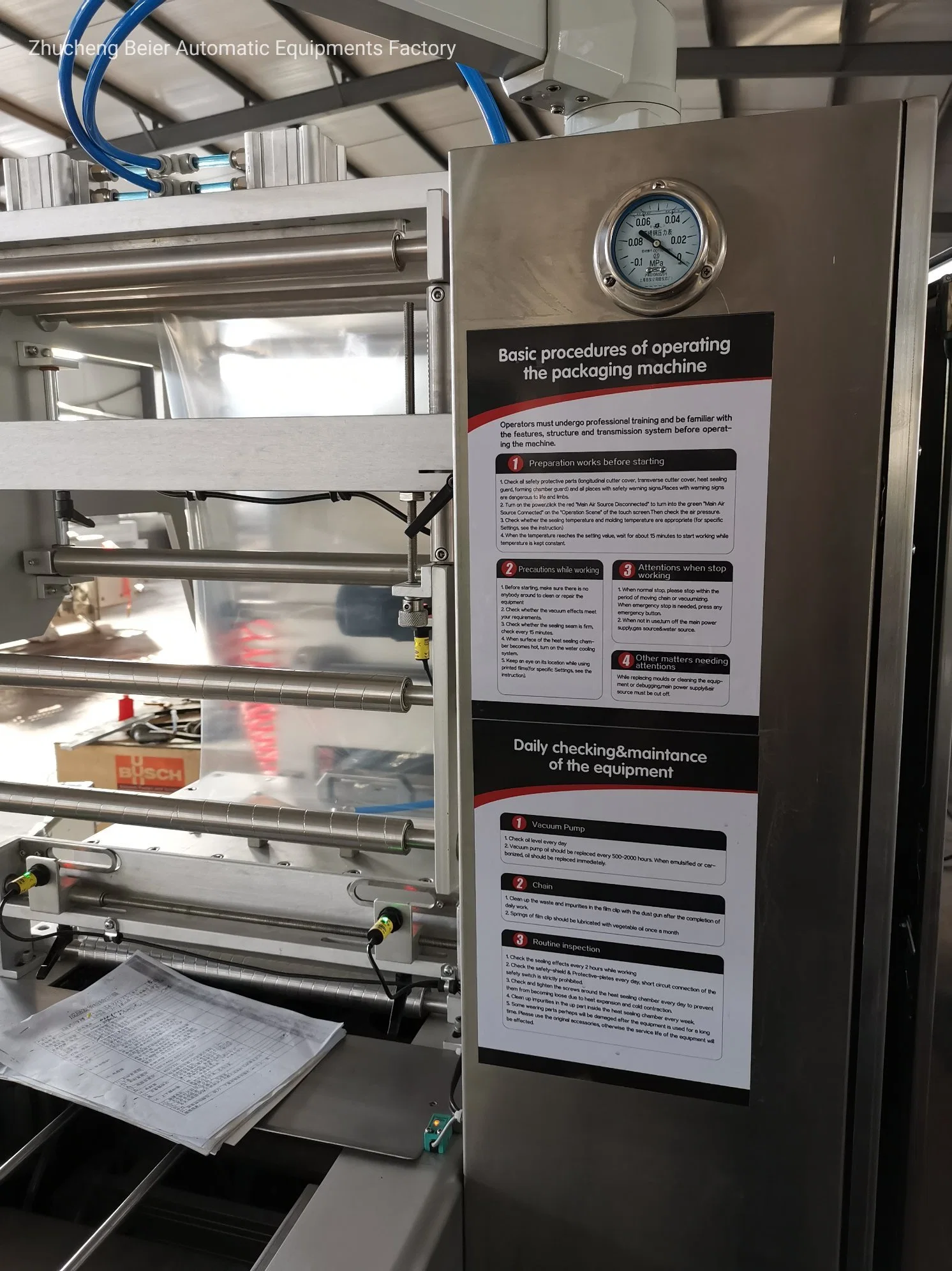 Máquina de embalagem de termoformação totalmente automática para legumes de fruta de carne de alimentos Noodle peixe