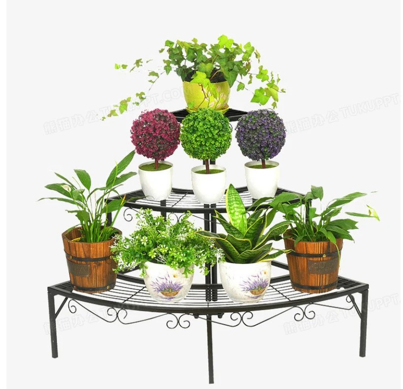 Pot Holder Metal Fence Planters Assemble Iron Art Hanging Baskets Flower Stand140