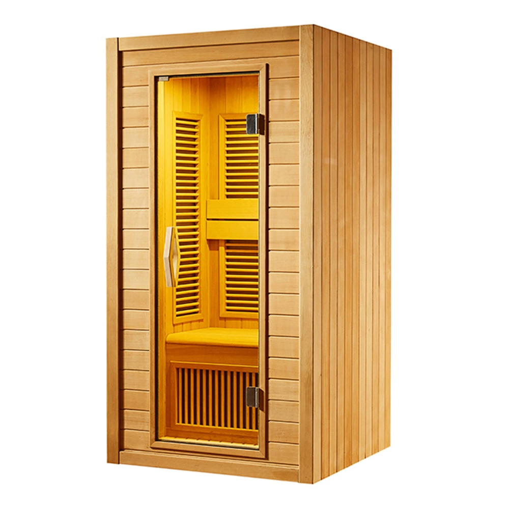 Custom Size Infrared Sauna Room Colorful LED Light Hotel Wooden Sauna Room