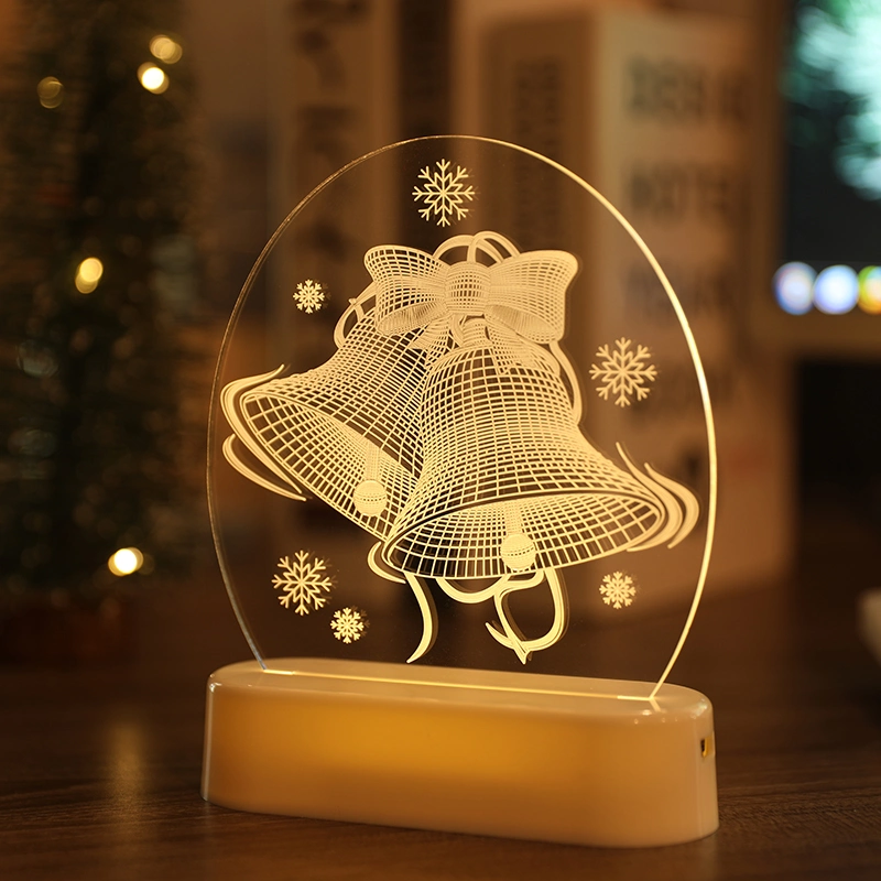 3D la noche las luces LED luces de noche de ilusión óptica de acrílico de lámparas de luz 10 Habitación dormitorio moderno 60 OEM 20 regalos decorativos para niños